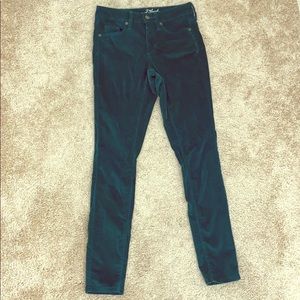 Universal Thread teal corduroy skinny jean